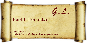 Gertl Loretta névjegykártya